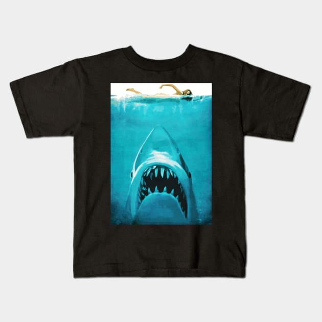 Jaws Kids T-Shirt by Durro